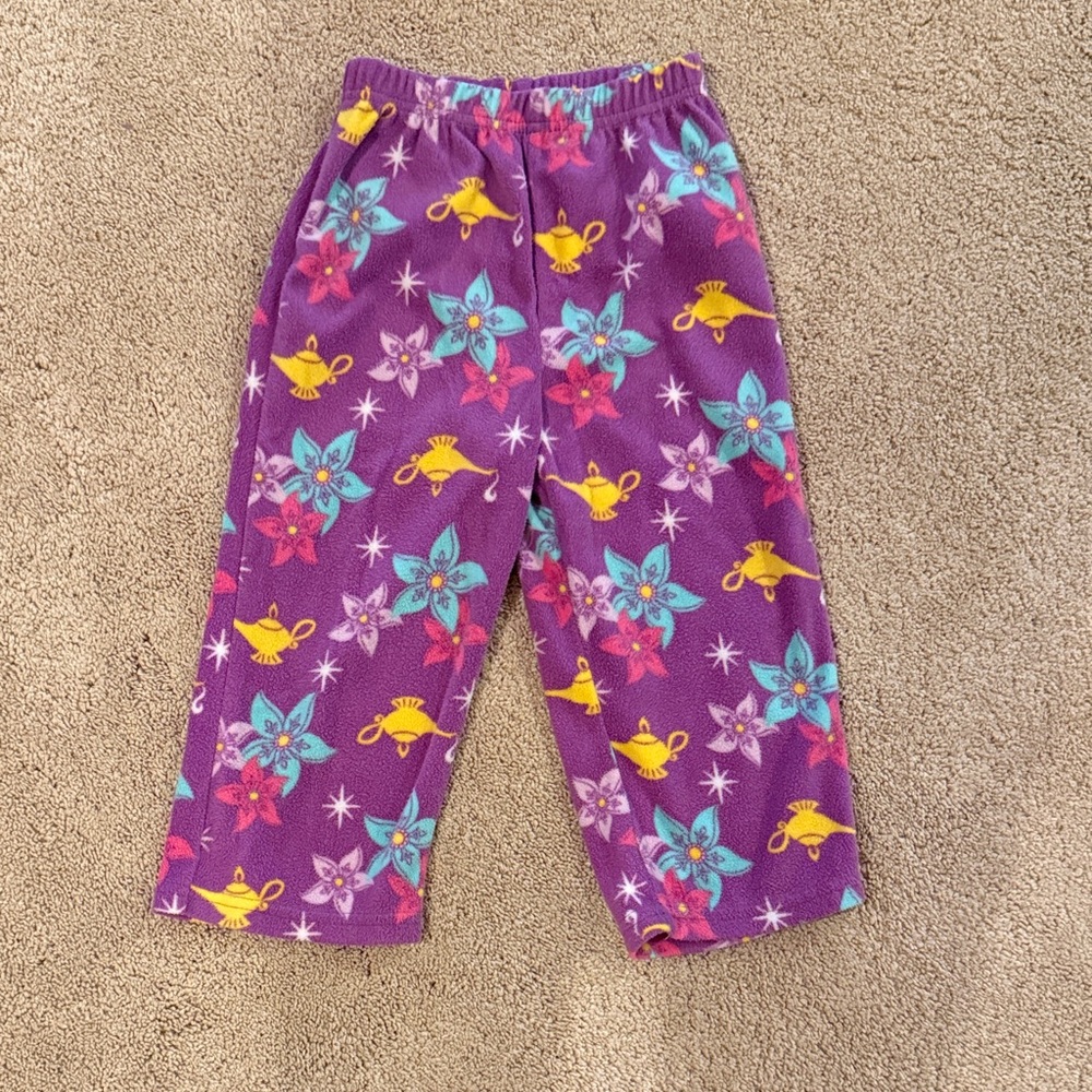 Disney Jasmine Kids Pajama Set - Teal and Purple. EUC. Soft. Comfortable. - Picture 3 of 14